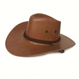 Sombrero de Vaquero Unisex de Cuero, Diseño Clásico Mexicano Occidental, Hecho a Mano, Informal, para Exteriores, para Suministro al por Mayor - Product Image 4