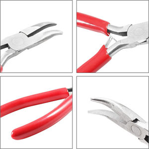 Alicates de punta plana para joyería de la mejor calidad, caja conjunta de Color rojo, mango de agarre de PVC, alicates para doblar alambre, alicates para hacer joyas - Product Image 2