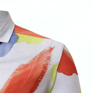 Men's Performance <b>Polo</b> Shirt | <b>White</b> Multi-Color Artistic Brushstroke Sublimation Print | Breathable Creative Sportswear <b>Top</b> - Product Image 4