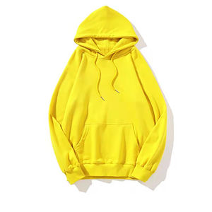 Sudadera con capucha de algodón de Color sólido de otoño para mujer, Jersey Unisex con capucha, tejido suelto con capucha, teñido liso para sudaderas diarias - Product Image 2