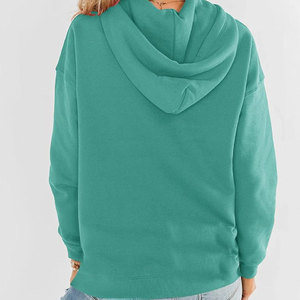 Sudaderas con capucha ajustadas de diseño personalizado para mujer, ropa de calle transpirable de algodón y poliéster con logotipo frontal, accesorio de invierno para adultos - Product Image 3