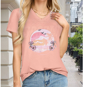เสื้อยืดพิมพ์ลายสำหรับผู้หญิงเสื้อยืดพิมพ์ลายวัสดุดีที่สุด - Product Image 2