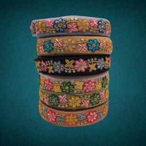 Tela de encaje Floral bordada intrincada exquisito detalle colorido lujo elegante moda decoración del hogar bolsa de ropa de boda - Product Image 1