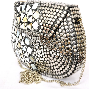 Indian Handmade Mini Bags for Women New Model High-Density Resin Metal Cotton Handbags Ladies Wholesale Factory Competitive - Product Image 1
