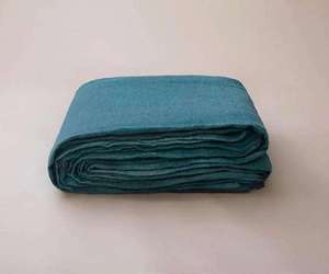 Parure de lit en lin bleu émeraude délavé avec 2 taies d'oreiller, antibactérienne, fermeture boutonnée, pour la maison, l'hôtel et la chambre à coucher - Product Image 3