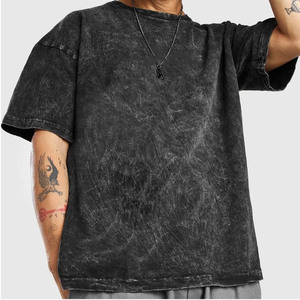 Camiseta de lavado ácido para hombres Camisetas de gran tamaño para hombres - Product Image 1