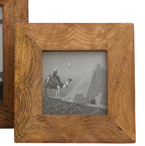 Marco de fotos de resina y madera natural hecho a mano de calidad superior con chipset delicado pegado a mano y pulido a mano brillante - Product Image 2