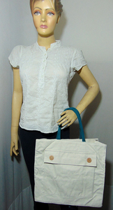 Bolsa de mano de lona de algodón personalizada duradera y elegante con asa larga para conferencias, ferias, eventos, bolsa de mano promocional - Product Image 5