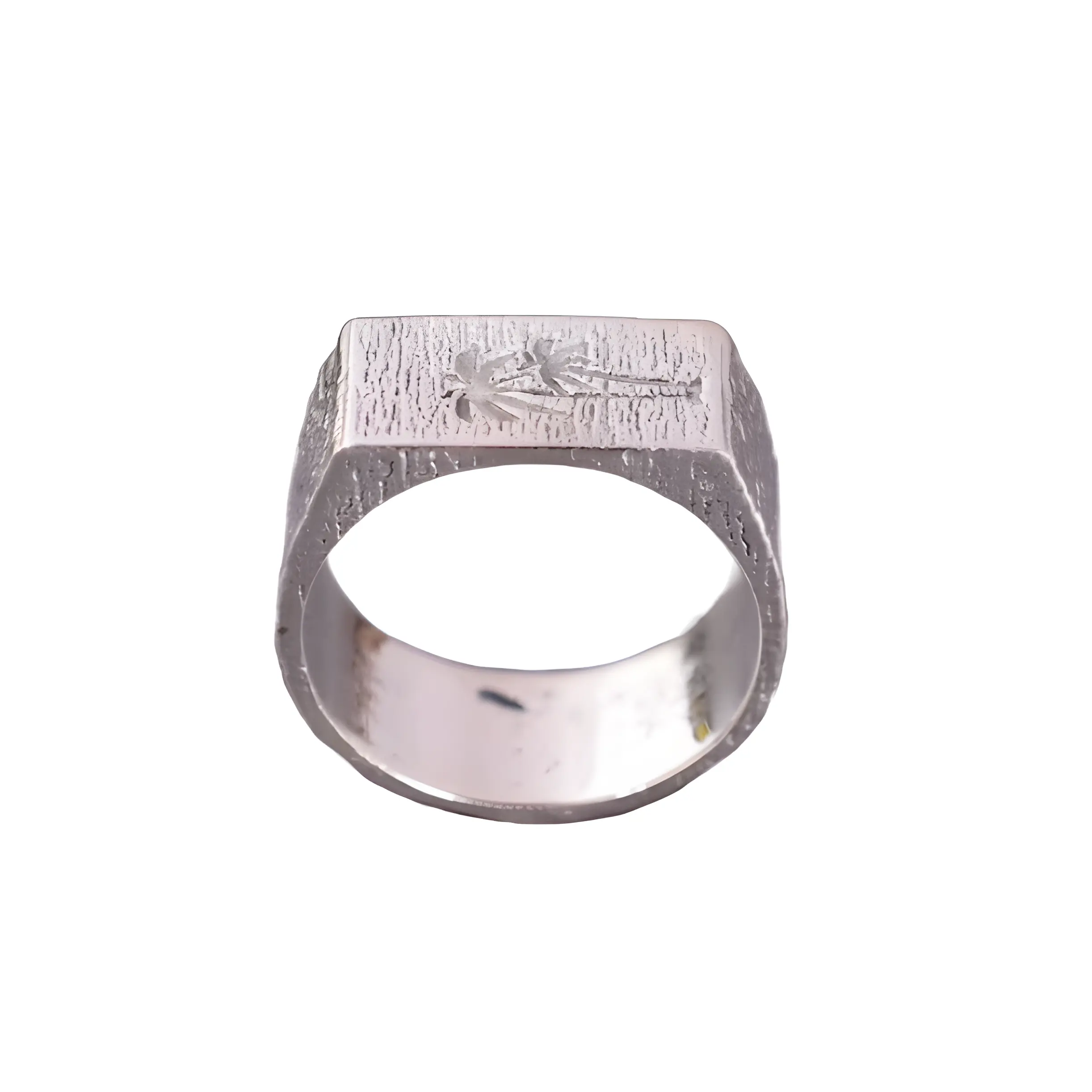 Anillo de Plata de Ley 925 sólido súper brillante para mujeres/hombres accesorios anillo de sello de palmera con logotipo personalizado OEM ODM