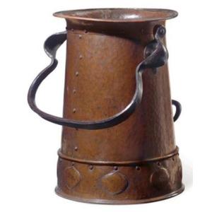 Seau à charbon en cuivre antique avec un savoir-faire détaillé et idéal pour les maisons rustiques et traditionnelles ayant besoin d'un fonctionnel - Product Image 1