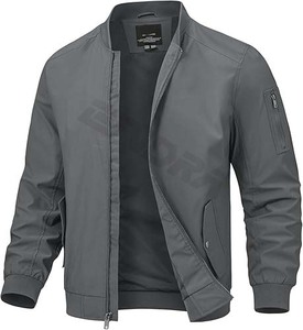 Custom <b>Men's</b> Lightweight 100% Polyester <b>Summer</b> Sport Outdoor <b>Jacket</b> Windproof Waterproof Zipper Design Stand Collar for Jogging - Product Image 1