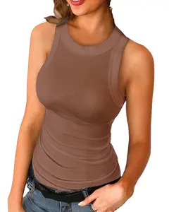 Customized cotton sleeveless tank top women fashion print women's tank tops blank sport tank tops with sleeveless O-neck