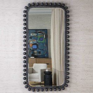 Modern Design <b>Wooden</b> Wall <b>Mirror</b> Oval Shape Black Colour Decorative Wall <b>Mirror</b> for Makeup Indoor Home & Hotels. - Product Image 1