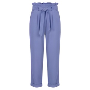 Pantalones de Trabajo Casuales de Negocios para Mujer, Cierre con Cordón, Secado Rápido, Transpirables, de Lona, Cintura Media, Frente Plano, Lisos, 100% Algodón - Product Image 1