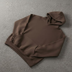 Logo imprimé DTF personnalisé 580gsm 100% coton hiver hommes basiques sweats à capuche de haute qualité coupe ample poids lourd surdimensionné Hip Hop - Product Image 4