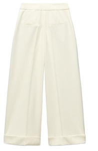 Pantalon formel blanc en coton de qualité supérieure pour femmes professionnel et confortable pour le bureau disponible en vrac - Product Image 2