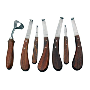 7-Piece <b>for</b> Swiss Hoof <b>Knife</b> Set Wide & Narrow Right & Left Handed Double Edge Blade <b>Sharpener</b> Reusable Farrier Tools - Product Image 3