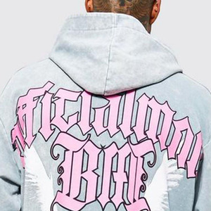 Custom <b>Hoodies</b> <b>Oversized</b> Cotton Blended Custom <b>Hoodies</b> Latest Dove Graphic Acid Wash Breathable Design Factory Price Basics - Product Image 3