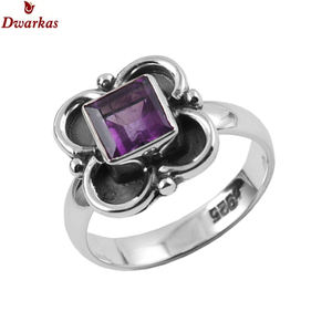 โรงงานผลิตแหวนเงินแท้ 925 ประดับพลอยอเมทิสต์ ทำมือ แฟชั่นทันสมัย สำหรับผู้หญิง ขายส่ง - Product Image 2