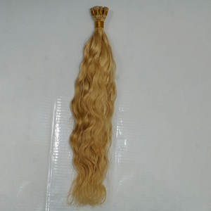 613 cabello indio Rubio ondulado virgen Remy cierre Frontal extensiones de cabello de encaje con Micro anillos y puntas K suave más suave - Product Image 3