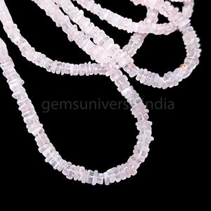 Natural Rose Quartz Smooth <b>Heishi</b> Square Shape Beads 4-5mm Quartz Stone Loose Gemstone Beads for Jewelry Making From India - Product Image 4