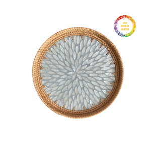 Plateau Artisan Rotin Nacre Meilleur Vendeur Exportation Vietnam - Product Image 2