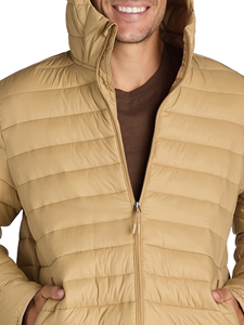 Veste matelassée d'hiver de haute qualité pour hommes, grande taille, conception gonflée surdimensionnée, toile à capuche, col montant avant, dernier style - Product Image 3