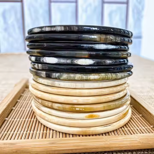 กำไลและกำไลเขาควายไม่ซ้ำใครแฟชั่นทำมือขายส่งด้วยงานฝีมือรูปพระจันทร์เสี้ยว - Product Image 4