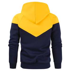 Otoño Invierno nueva moda hombres personalizado estilo callejero manga larga suelta Casual Tops amarillo polar bordado impresión Digital - Product Image 2