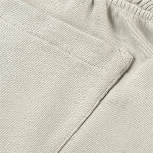 Short athlétique unisexe en tissu polaire respirant beige à séchage rapide pour fitness, yoga et course à pied - Product Image 4