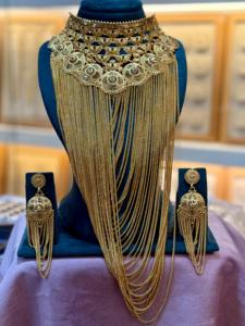 Parure de bijoux vintage classique de Dubai en laiton plaqué or 24 carats pour mariage, fiançailles et anniversaire-une idée de cadeau élégant - Product Image 5