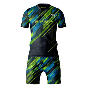 Kit de maillot de football personnalisé OEM de haute qualité ensemble complet d'uniformes de football avec technique de coupe automatisée pour les équipes - Product Image 1