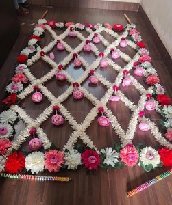 Chadar de Entrada Nupcial Jasmine con Borde Floral Completo, Toldo Phoolon Ki Chaddar para Bodas Indias/Punjabi/Pakistaníes/Nikah - Product Image 2