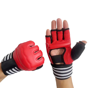 All'ingrosso guanti da combattimento Taekwondo a mezze <span class=keywords><strong>dita</strong></span> di migliore qualità personalizzati in pelle Unisex con <span class=keywords><strong>protezione</strong></span> eccellente - Product Image 1