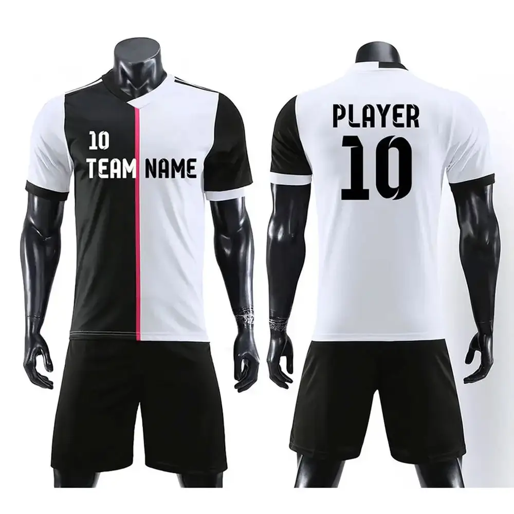 Großhandel Fußball uniform Sport kostüme für Männer Adult Football Kits Cool Print Anzüge Trainings kleidung Sets Fußball uniform