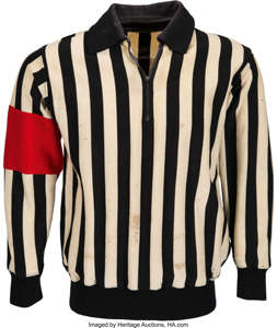 Suéter de Uniforme de Árbitro de Hockey sobre Hielo de Manga Larga, Nombre del Equipo OEM, Brazaletes Naranjas, Patrón Rosa en Blanco, Sublimación Personalizada 100% - Product Image 3