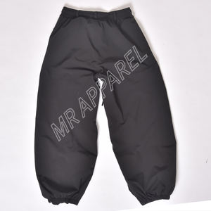 Pantalones de nieve impermeables negros para exteriores unisex con diseño de relámpago Forro cálido dobladillo elástico y bolsillos con cremallera - Product Image 2