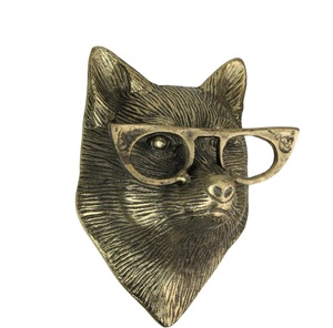 Tête de girafe moderne en métal noir, crochet animal décoratif, sculpture, support mural unique sur le thème de la jungle pour chambre à coucher et salon - Product Image 6