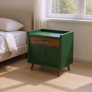 ไม้สักแข็งดีไซน์เรียบง่ายอินโดนีเซียทำโต๊ะข้างเตียงสำหรับเฟอร์นิเจอร์ห้องนอนเฟอร์นิเจอร์บ้าน - Product Image 1