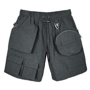 Pantalones Cortos Casuales de Verano para Hombre, Estilo Cargo, con Múltiples Bolsillos, Cintura Elástica, Spandex/Algodón, Antiarrugas, Secado Rápido, Transpirables, Personalizables - Product Image 4