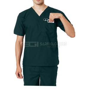 ชุดยูนิฟอร์มสครับผู้ชายแบบใหม่ ตัดเย็บตามสั่ง ชุดยูนิฟอร์มสครับคอตั้ง แขนสั้น ราคาขายส่ง - Product Image 6