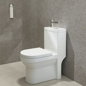 Sunrise Inodoro avec lavabo intégré, combinaison <span class=keywords><strong>WC</strong></span> et lavabo gain de place, trois en un, siphon en P, pour hôtels et villas - Product Image 1