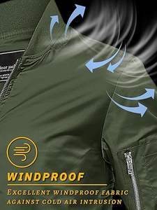 Chaqueta de bombardero ligera personalizada para hombre para primavera y otoño, abrigo con cremallera y bolsillo de piel de oveja, chaqueta OEM de talla grande para invierno - Product Image 2