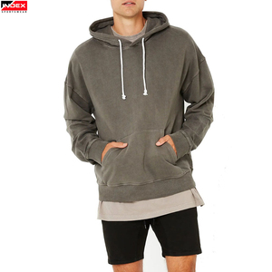 Sudaderas con capucha para hombre desgastadas lavado ácido logotipo personalizado OEM ODM servicios 100% algodón temporada de invierno sudaderas con capucha para hombre - Product Image 1