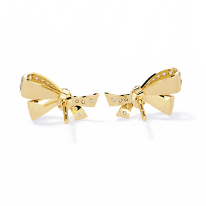18K Gold Unique Earring with Lab-Grown Diamond Premium Diamond Earrings - Product Image 1
