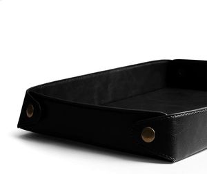 Plateaux de rangement décoratifs en cuir au design exceptionnel, décoration d'intérieur pour usage hôtelier, plateau de service fait à la main, prix bas - Product Image 2