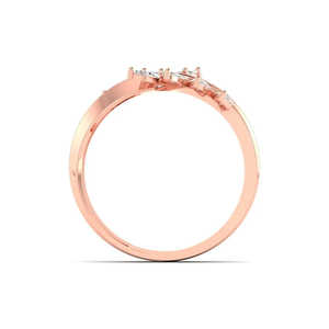 Elegante Anillo de Oro Amarillo de 18K con Diamantes en Forma de Corazón y Diseño Floral para Mujer, Regalo de Compromiso, Boda o Aniversario - Product Image 6