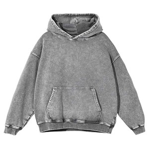 Sudadera con capucha para hombre Acid Wash Vintage Casual Streetwear Oversize Independent Trading Co. sudaderas con capucha de trabajo para hombre - Product Image 2