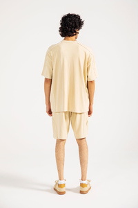 Wholesale Summer Casual Wear 2 Pcs Breathable Street Style Shirt & <b>Shorts</b> Set 360GSM 100% Cotton Custom T-Shirts & <b>Short</b> Set <b>Men</b> - Product Image 3
