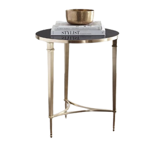 Elegant Coffee Table Gold Finished Metal Stand Side Table Indoor and Outdoor <b>Home</b> <b>Decor</b> Furniture for Living Room Lobby - Product Image 4